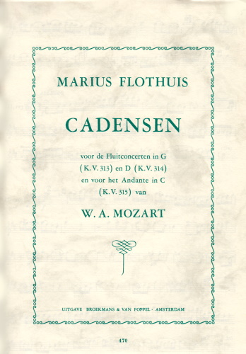CADENZAS to Flute Concerto No.1, No.2 & Andante