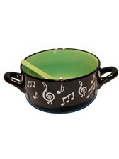 BOWL WITH SPOON Music Note (Green)