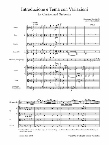 INTRODUZIONE E TEMA CON VARIAZIONI (score & parts)