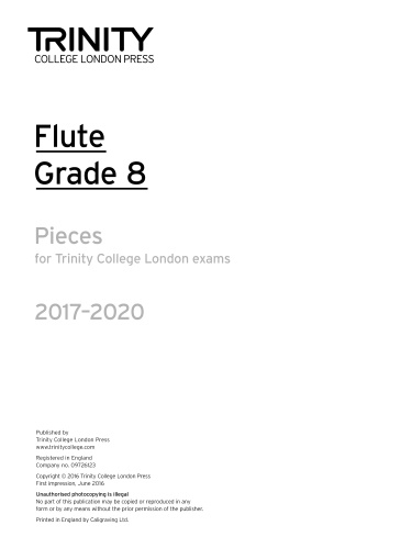 FLUTE PIECES 2017-2020 Grade 8 (part only)