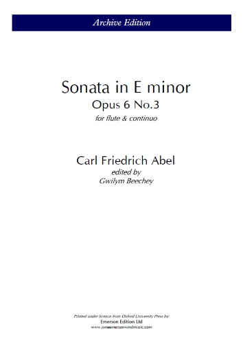 SONATA in E minor Op.6 No.3