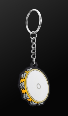 INSTRUMENT KEYRING Tambourine (Orange)