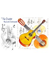GREETINGS CARD Guitar Design (7in x 5in)