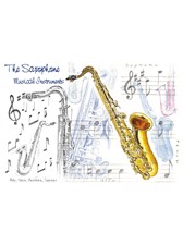 GREETINGS CARD Saxophone Design (7in x 5in)