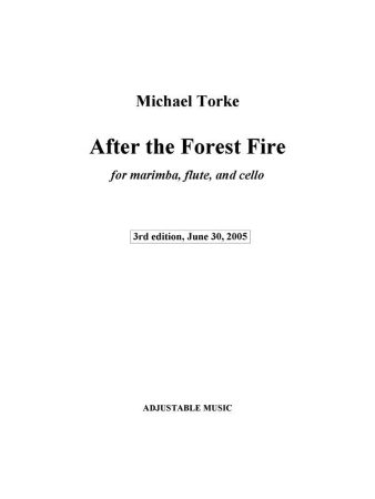 AFTER THE FOREST FIRE score and parts