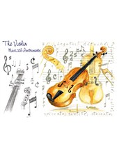 GREETINGS CARD Violin Design (7in x 5in)