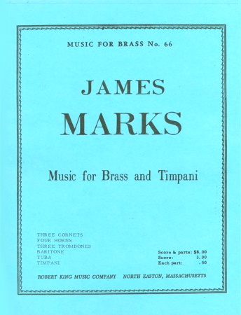 MUSIC FOR BRASS AND TIMPANI score & parts
