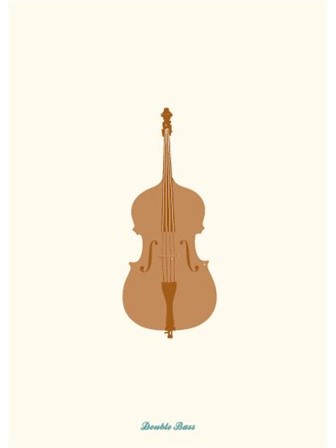 GREETING CARD Double Bass