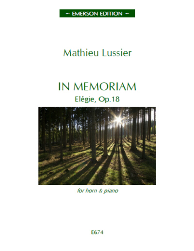 IN MEMORIAM Elegie Op.18 - Digital Edition