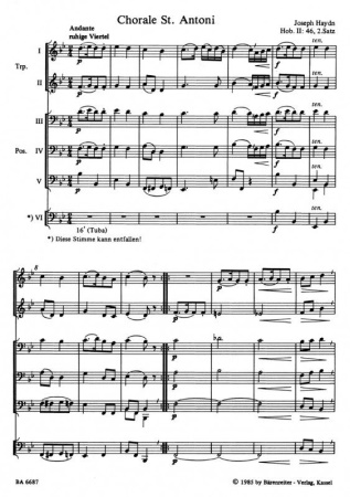 MUSIC FROM THE CLASSICAL AND ROMANTIC PERIODS FOR BRASS ENSEMBLE (playing score)