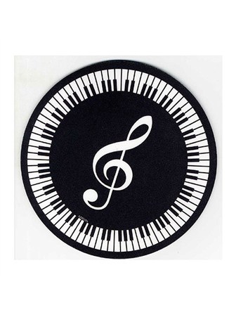 MOUSE MAT Treble Clef and Keyboard Design