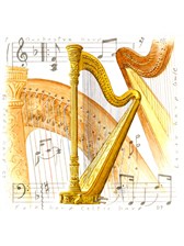 FRIDGE MAGNET Harp