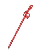 JUNIOR BENT TREBLE-CLEF PEN (Red)