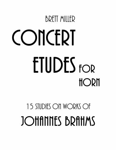 15 STUDIES on Works of Johannes Brahms