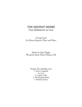 THE DEEPEST DESIRE piano/vocal score