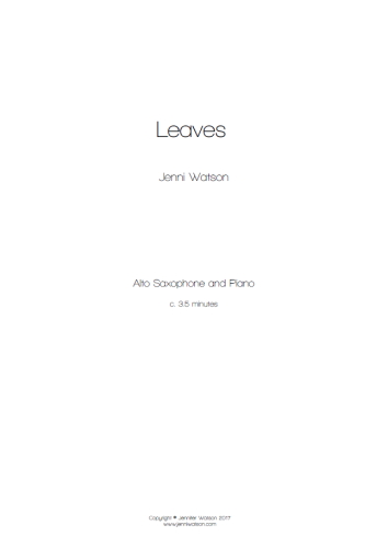 LEAVES + Online Audio