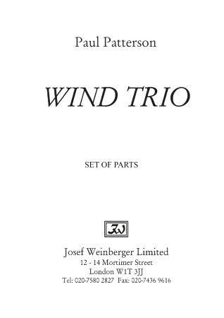 WIND TRIO (set of parts)