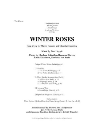 WINTER ROSES piano/vocal score