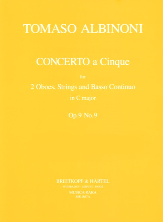 CONCERTO A CINQUE Op.9 No.9 in C major (score & parts)