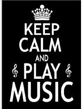 GREETINGS CARD Keep Calm and Play Music (7in x 5in)