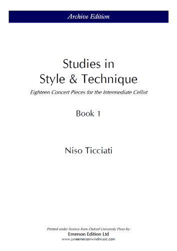STUDIES IN STYLE & TECHNIQUE Book 1