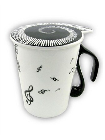 MUG AND LID Music Notes (Pack of 4)