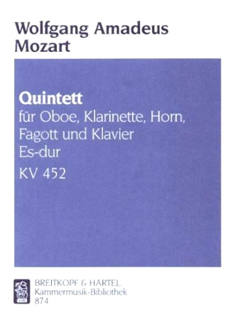 QUINTET IN Eb major K452 (score & parts)