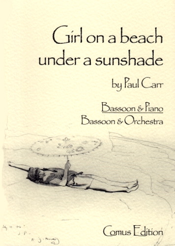 GIRL ON A BEACH UNDER A SUNSHADE