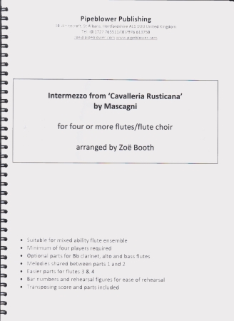 INTERMEZZO from 'Cavalleria Rusticana' (score & parts)