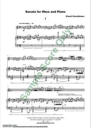SONATA for Oboe & Piano