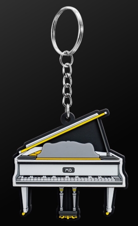INSTRUMENT KEYRING Grand Piano (White)