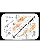 PLACEMAT AND COASTER SET Clarinet