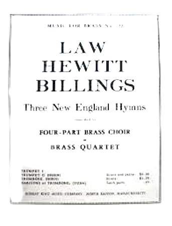 3 NEW ENGLAND HYMNS