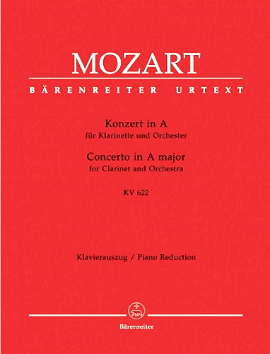 CLARINET CONCERTO in A major K622 (Urtext)