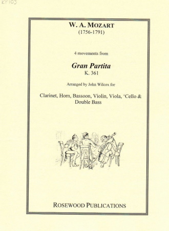 FOUR MOVEMENTS FROM GRAN PARTITA K361 (score & parts)