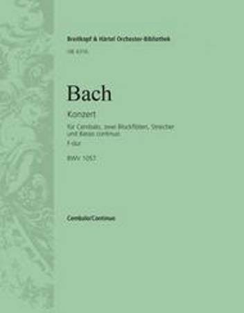 HARPSICHORD CONCERTO in F BWV1057 solo part