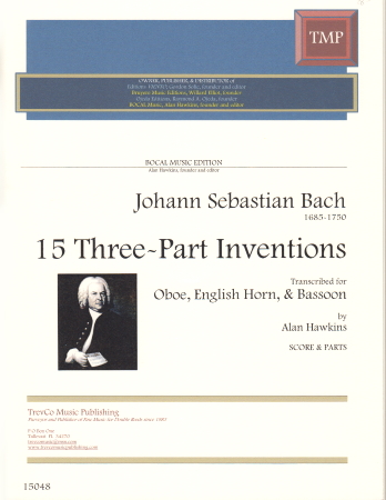15 THREE-PART INVENTIONS (score & parts)