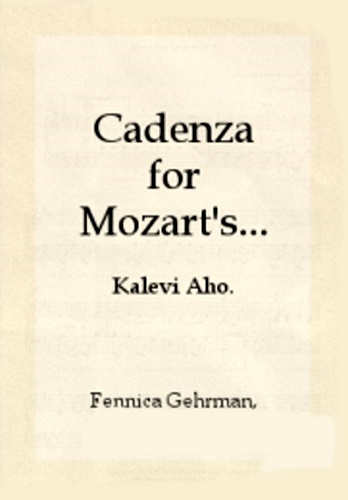 CADENZA to Mozart's Andante in C major, K315