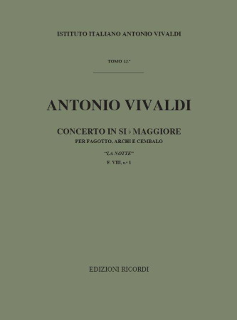 CONCERTO in Bb major FVIII/1 'La Notte' (study score)