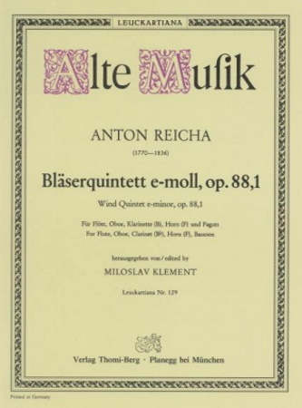 QUINTET in E minor Op.88 No.1 (set of parts)