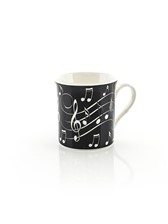 MUG Music Notes (White on Black)