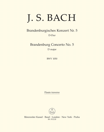 BRANDENBURG CONCERTO No.5 in D major BWV1050 Solo Flute