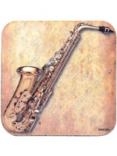 DRINKS COASTER Saxophone