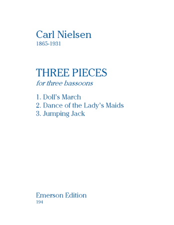 THREE PIECES for Three Bassoons (score & parts)