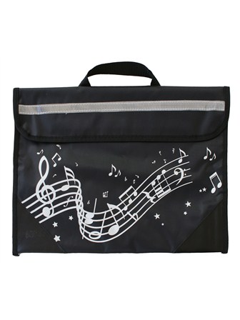 MUSIC BAG Wavy Stave (Black)