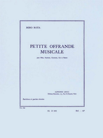 PETITE OFFRANDE MUSICALE (score & parts)