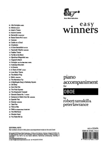 EASY WINNERS Piano Accompaniment