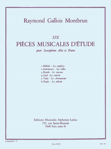 SIX PIECES MUSICALES D'ETUDE