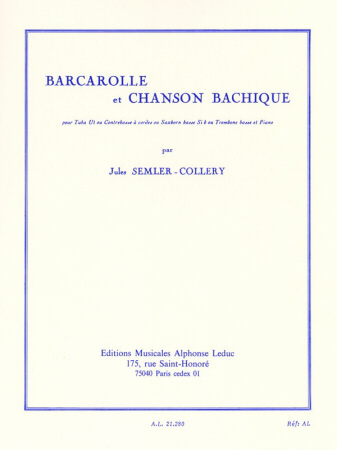 BARCAROLLE ET CHANSON BACHIQUE