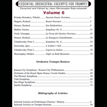 ESSENTIAL ORCHESTRAL EXCERPTS Volume 6